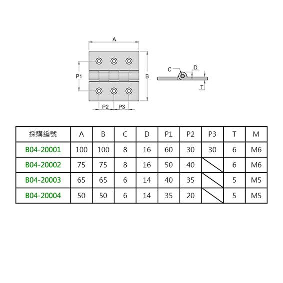 鉸鏈 不鏽鋼鑄造 B04