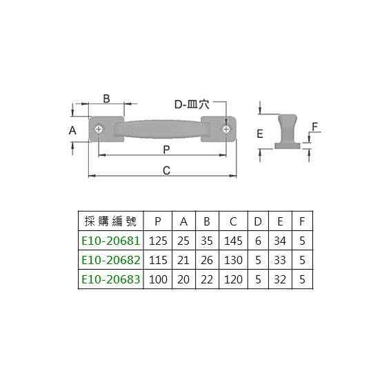 U型把手 SUS  E10