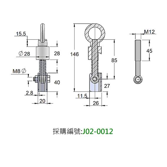 J02 孔蓋迫緊組合 SUS